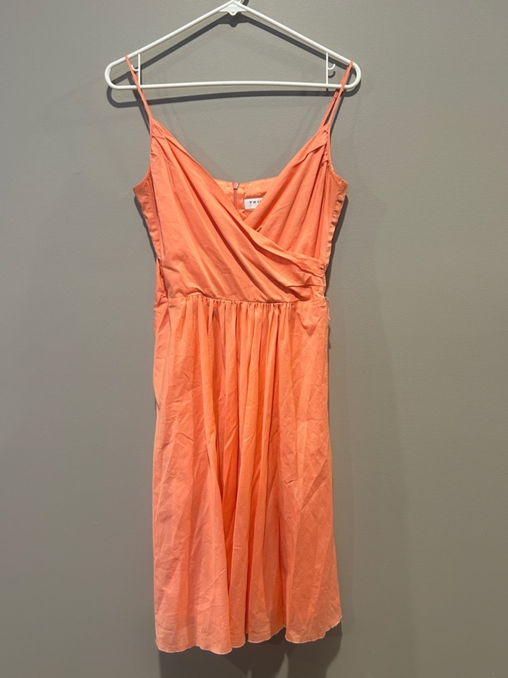 Trina Turk Orange Melon Front Wrap Dress 6